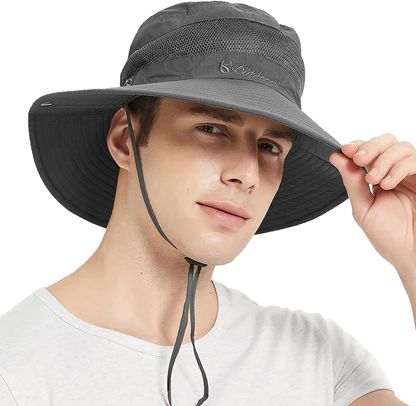 Photo 1 of Men's Sun Hat Waterproof Wide Brim Bucket Hat
