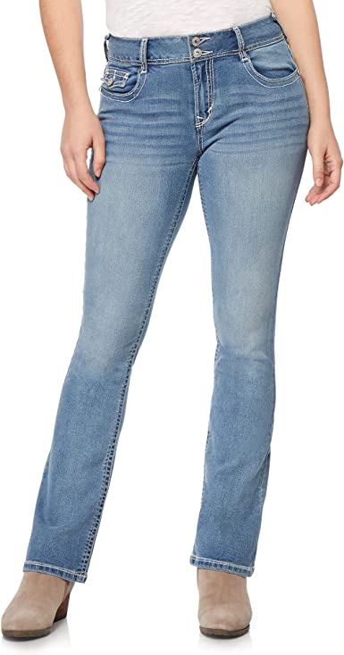 Photo 1 of WallFlower Women's Instastretch Bling Luscious Curvy Bootcut Jeans
