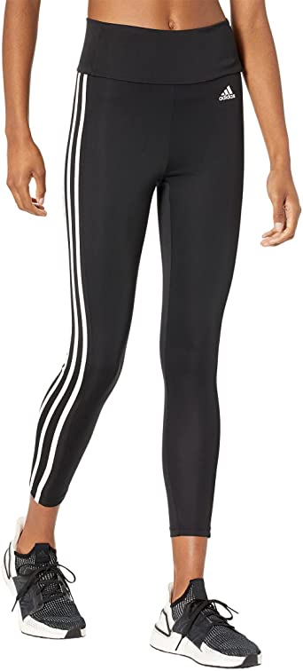 Photo 1 of adidas Women's High Rise 3-Stripes 7/8 Tights (S)
