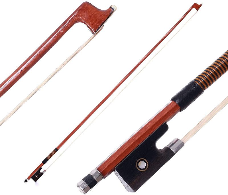 Photo 1 of (2 pack) Violin Bow 4/4 Size Octagonal Stick Ebony Frog Horse Hair
