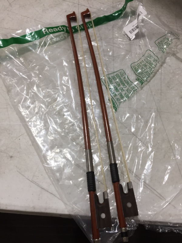 Photo 2 of (2 pack) Violin Bow 4/4 Size Octagonal Stick Ebony Frog Horse Hair