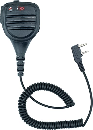 Photo 1 of BTECH QHM22D Dual Push-to-Talk (PTT) Speaker Mic, Platinum Series IP54 Rainproof Shoulder Mic for BaoFeng, BTECH, Kenwood Radios
