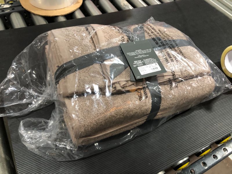 Photo 1 of 6pk Textured Bath Towel Set Brown - Threshold™