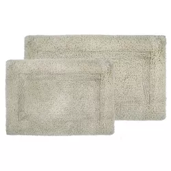 Photo 1 of 2pk Fuzzy Foam Bath Rug - Threshold™, GREY

