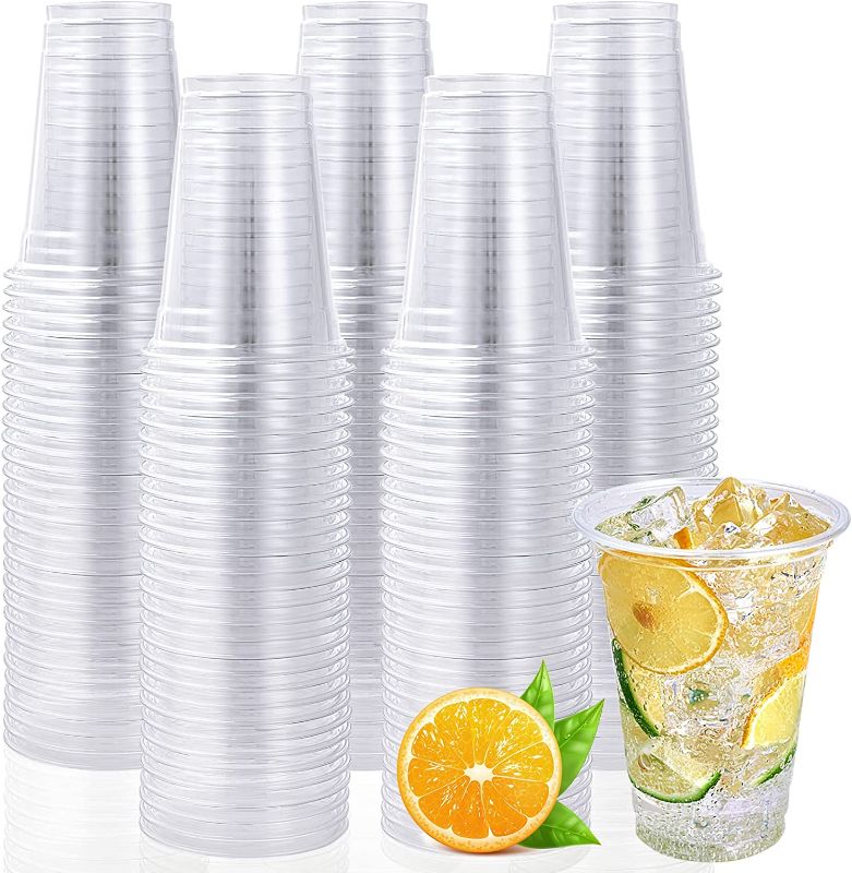 Photo 1 of [300 Pack -10 oz ] Clear Plastic Cups, PET Disposable Drinking Cups, Wine Party Cups, Perfect for Birthday Parties, Weddings, Christmas Day
