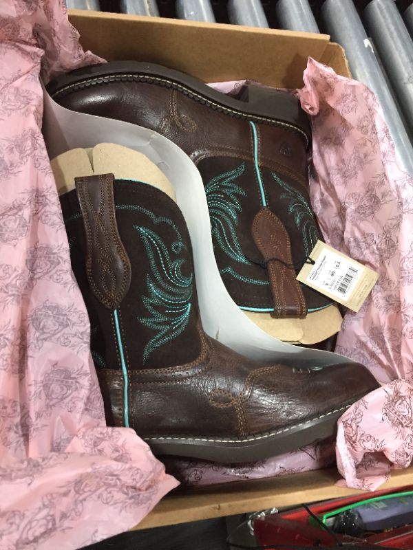 Photo 2 of Ariat Women's Fatbaby Heritage Dapper Western Cowboy Boot, Royal Chocolate/Fudge, 9 M US