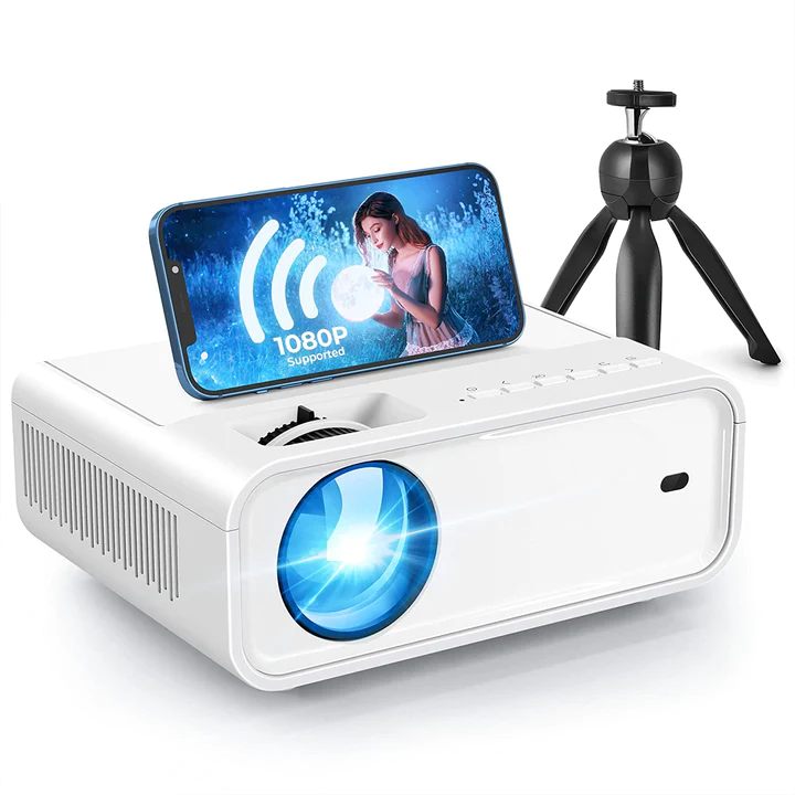 Photo 1 of Video Projector, Acrojoy Sunspark 500W WiFi Mini Projector with Tripod
