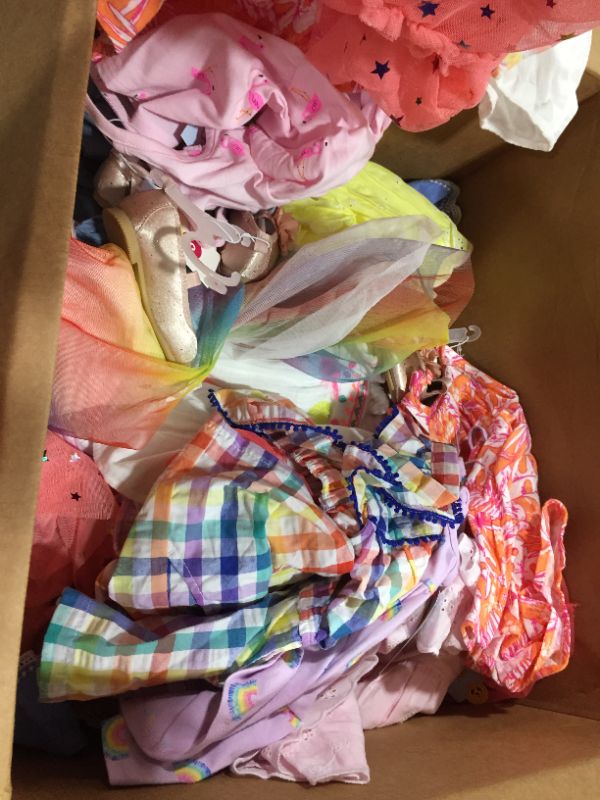 Photo 3 of BOX LOT miscellaneous kids clothing different sizes 