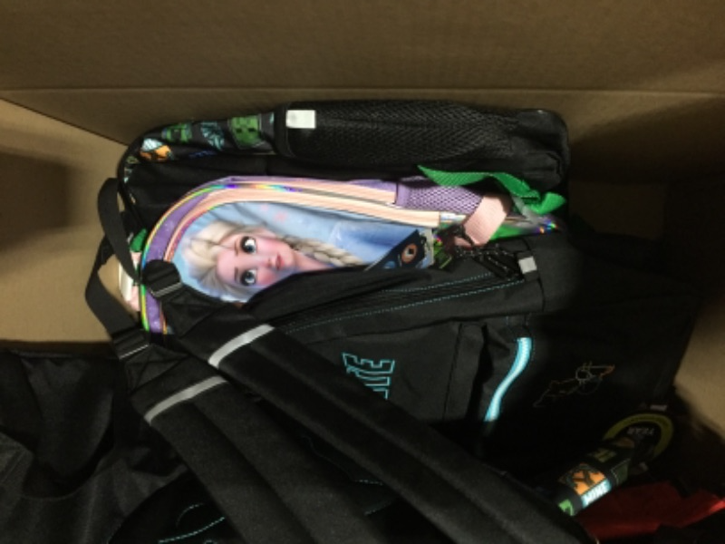 Photo 2 of BOX LOT OF school backpacks 