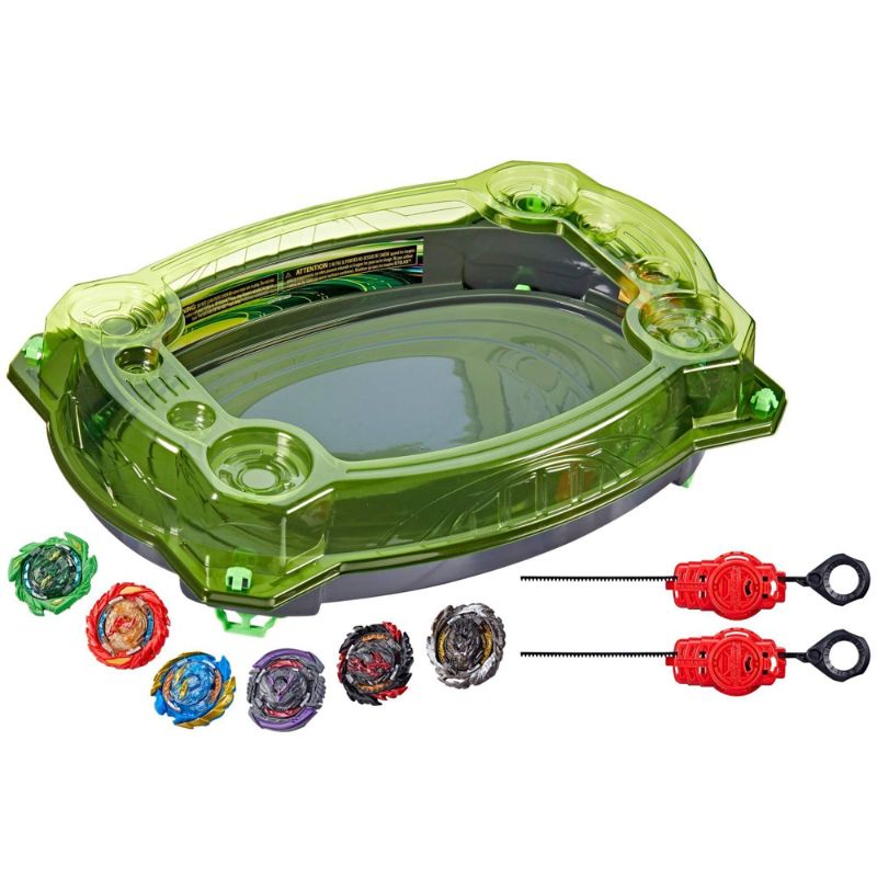 Photo 1 of Beyblade Burst QuadDrive Collision Nebula Beyblade Stadium Battle Set
