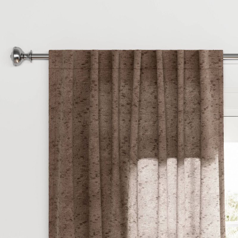 Photo 1 of 1pc 54"x84" Light Filtering Textural Boucle Window Curtain Panel - Threshold™
