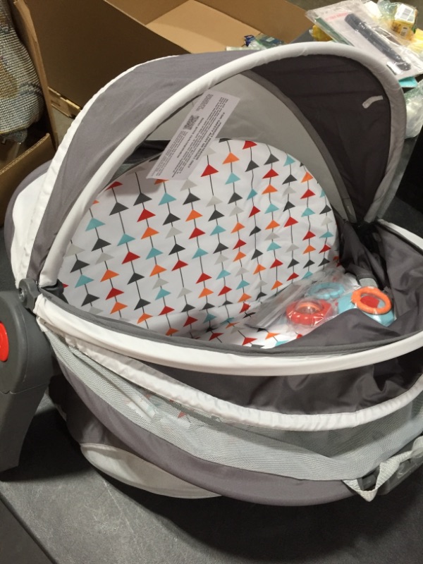 Photo 2 of Fisher-Price On-the-Go Baby Dome Arrows Away, travel portable play space with canopy