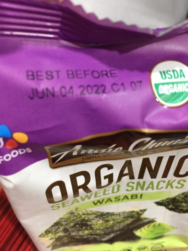Photo 3 of Annie Chun's Organic Seaweed Snacks, Wasabi, Organic, Non GMO, Vegan, Gluten Free, 0.16 Oz (Pack of 12)
