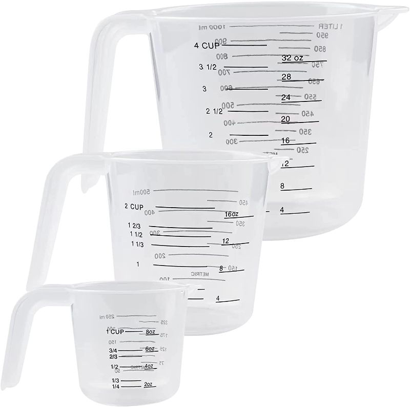 Photo 1 of (4 pack) Plastic Measuring Cups