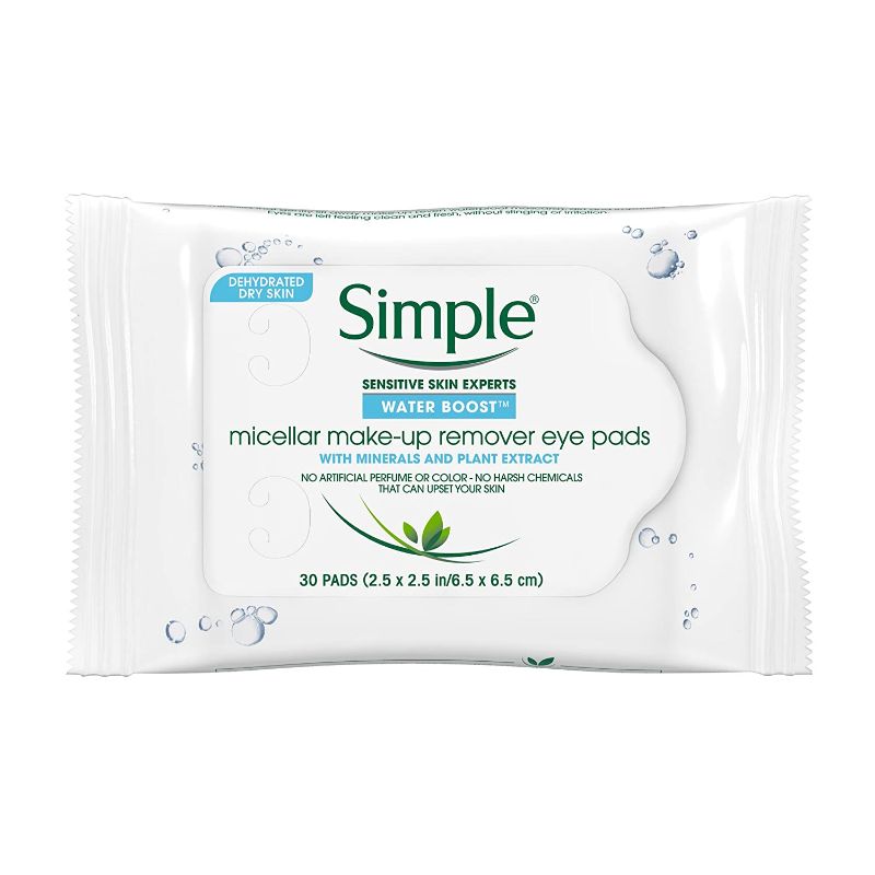 Photo 1 of (6 pack) Simple Water Boost Micellar Eye Makeup Remover, 30 Pads
