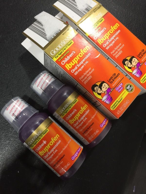 Photo 1 of (2 PACK) GoodSense Children's Ibuprofen Oral Suspension 100 mg per 5 mL
