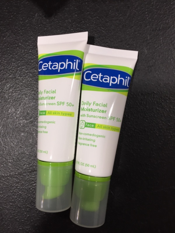 Photo 2 of (2 pack) Cetaphil Daily Facial Moisturizer with Sunscreen, SPF 50+, 1.7 Fluid Ounce
