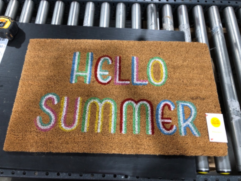 Photo 2 of 1'6x2'6 Hello Summer Doormat Brown - Sun Squad
