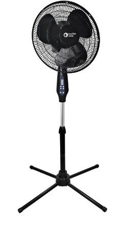 Photo 1 of Comfort Zone 16" Oscillating Stand Fan with Remote Black

