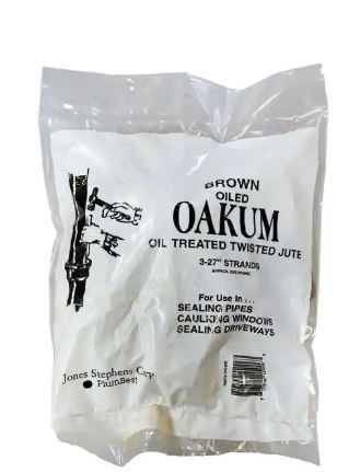 Photo 1 of 5pk of Brown Random Cut Oakum with Benonite (1 lb. Bag)
