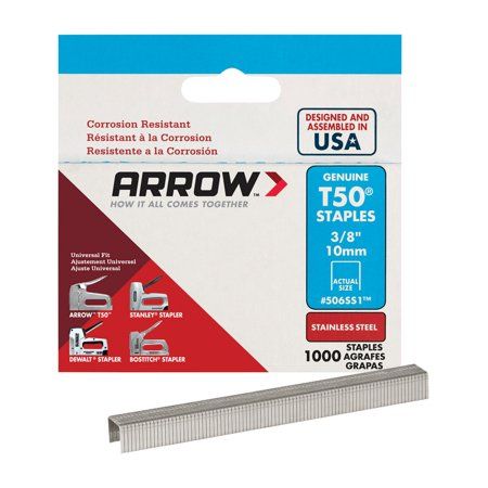 Photo 1 of 6pk of Arrow T50 3/8"" Stainless Steel Staples-1000
