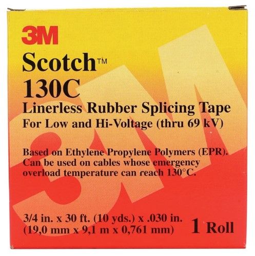 Photo 1 of 3M Scotch 3/4 in. X 30 Ft. Linerless Rubber Splicing Tape
