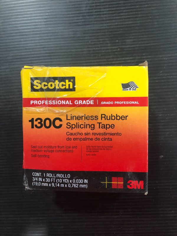 Photo 2 of 3M Scotch 3/4 in. X 30 Ft. Linerless Rubber Splicing Tape
