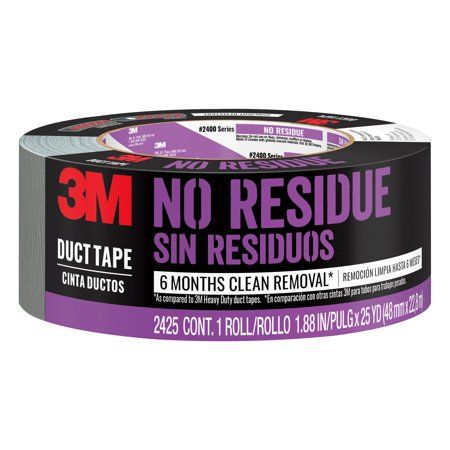 Photo 1 of 2pk of 3M No Residue Duct Tape 1.88 in X 25 Yd Gray
