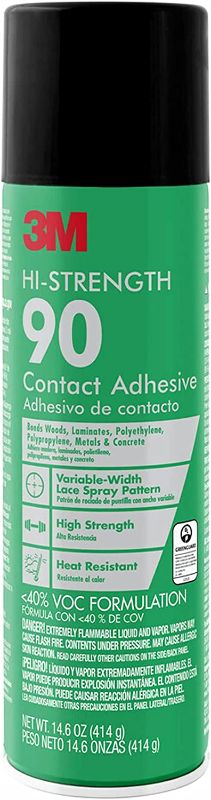 Photo 1 of 3M Hi-Strength Spray Adhesive 90 Low VOC, 14.6 oz.
