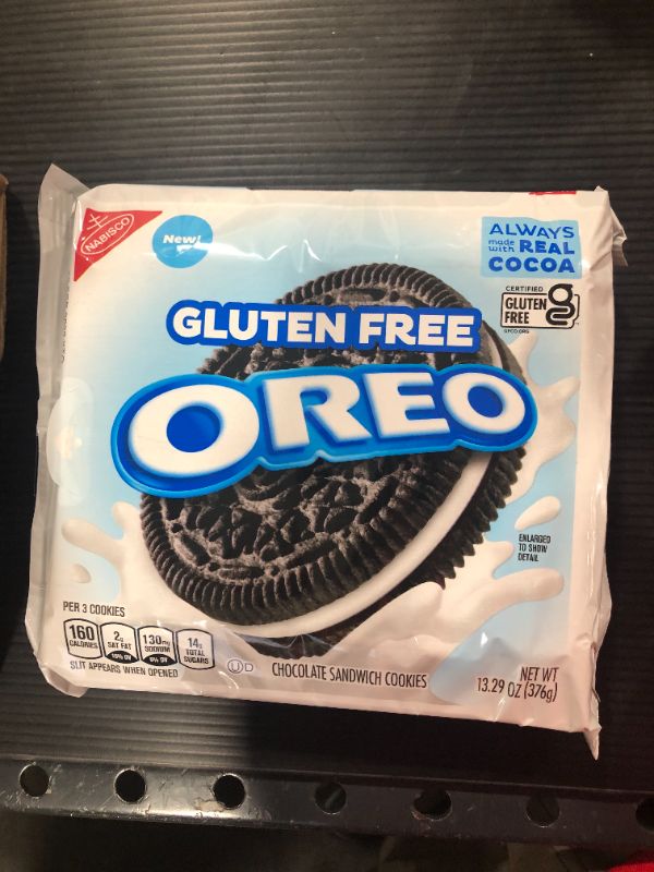 Photo 2 of 4 pk 2of each- Oreo Double Stuff and regular Gluten Free Sandwich Cookies 14.03 oz, Chocolate, 1 Count
Best by:02/02/2022