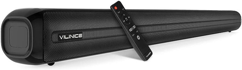 Photo 1 of 120W TV Sound Bar, VILINICE 39-Inch Sound Bars for TV with Built-in Subwoofer, Bluetooth 5.0, LED Display, 4 Speakers, 3D Surround Sound TV Speaker with HDMI-ARC/AUX/Remote Control (2022 Updated)