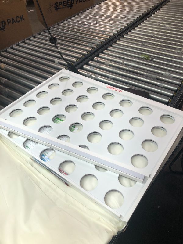Photo 1 of GoSports 2 Foot Width Giant Wooden 4 in a Row Game, Choose Between Classic White or Dark Stain - Huge 4 Connect Family Fun with Coins, Case and Rules