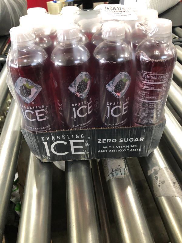 Photo 2 of 
Sparkling ICE, Black Raspberry Sparkling Water, Zero Sugar Flavored Water, with Vitamins and Antioxidants, Low Calorie Beverage, 17 fl oz Bottles (Pack of 12)