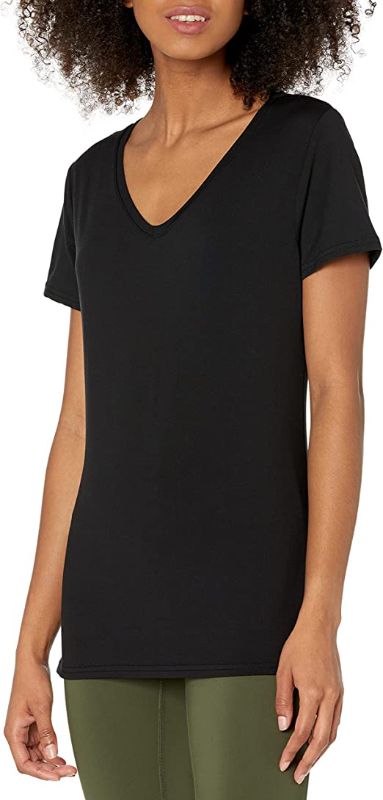 Photo 1 of XL Amazon Essentials Women's Tech Stretch Short-Sleeve V-Neck T-Shirt