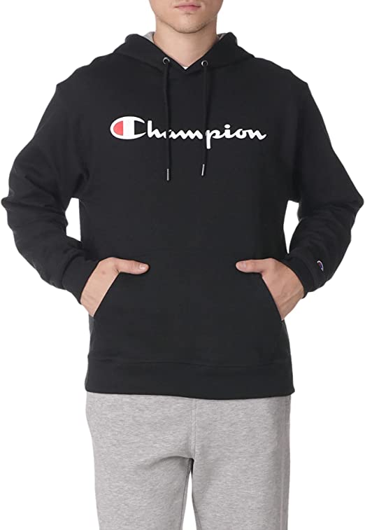 Photo 1 of Champion Men's Pullover Hoodie, Powerblend Fleece Midweight Hooded Sweatshirt For Men, Best Hoodies for Men, Script
 Size XS