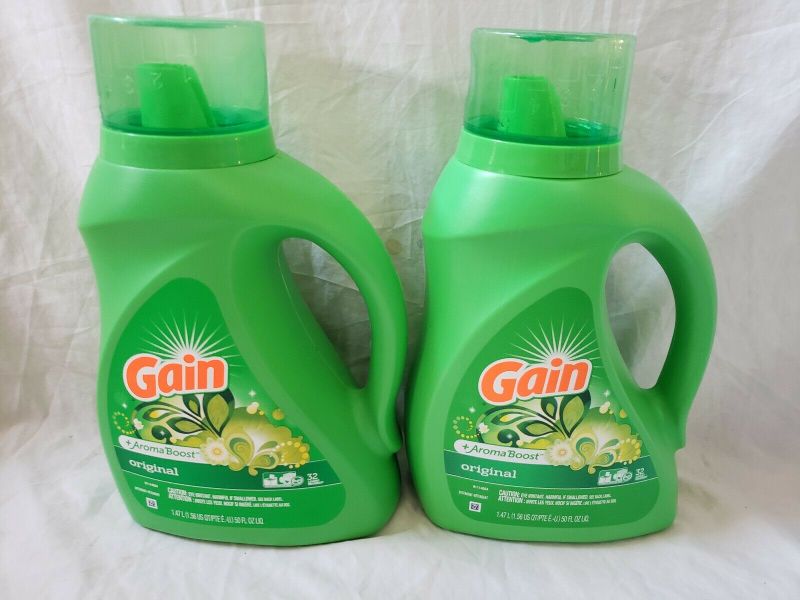 Photo 1 of 2 pack Gain Liquid Laundry Detergent, Original Scent 50 oz, 32 Loads each
