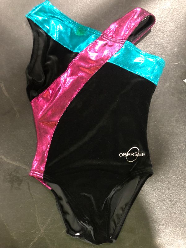 Photo 2 of Obersee Girl's Gymnastics Leotards in childs small. color is Molly Black