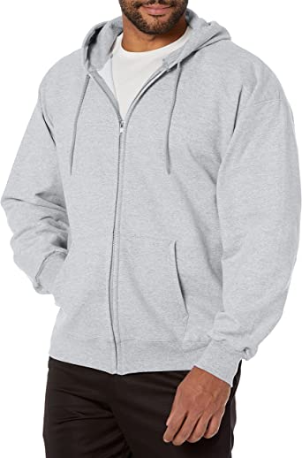 Photo 1 of Hanes Men's Full Zip Ultimate Heavyweight Hoodie in Light Steel size Large