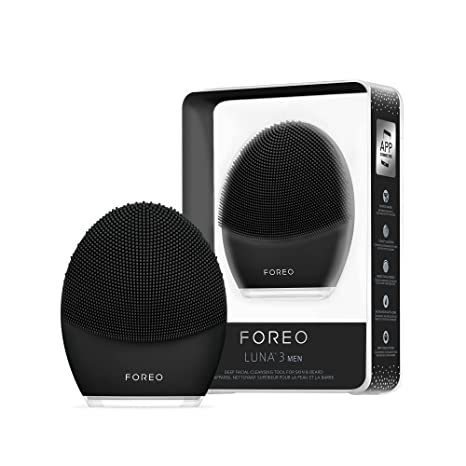 Photo 1 of FOREO LUNA 3 MEN Silicone Facial Cleansing & Firming Massage Brush for Skin and Beard, Shave Prep, Ultra-Hygienic,16 Intensities, 650 uses/USB Charge, App-connected, Waterproof