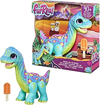 Photo 1 of FurReal Snackin’ Sam The Bronto Interactive Animatronic Plush Toy, 40+ Sounds and Reactions