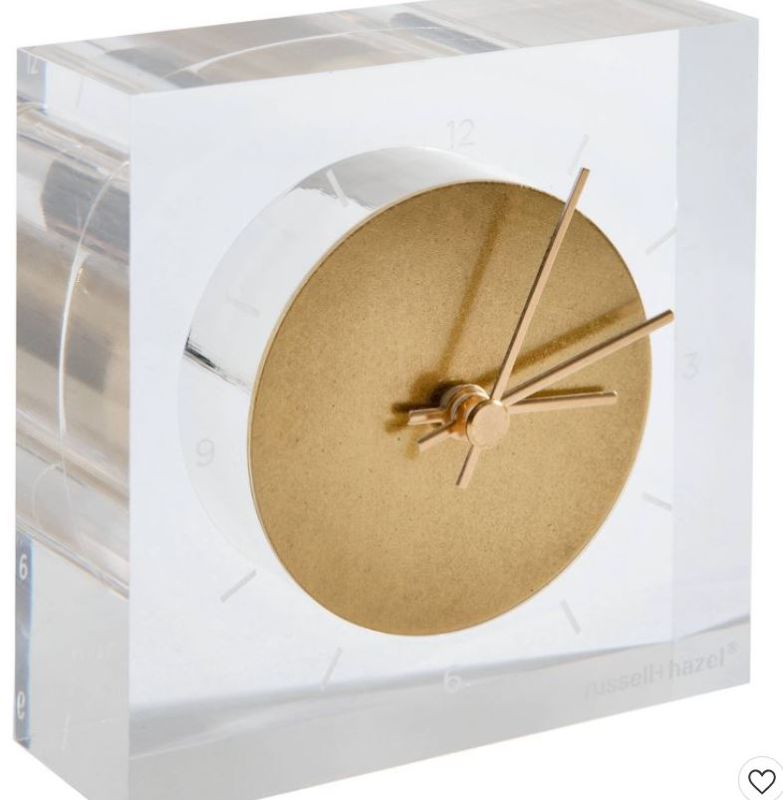 Photo 1 of Acrylic Gold Clock - russell+hazel