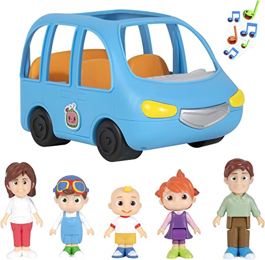 Photo 1 of CoComelon Deluxe Family Fun Car, with Sounds - Includes JJ, Mom, Dad, Tomtom, YoYo - Plays Clip of Song, are We There Yet