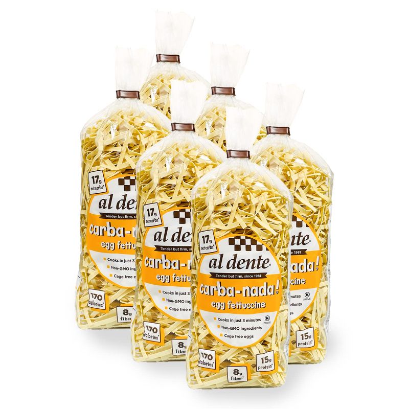 Photo 1 of Al Dente Carba-Nada Egg Fettuccine, 10-Ounce Bags (Pack of 6)
