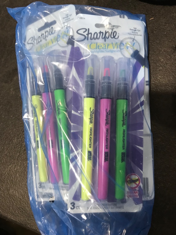 Photo 2 of Sharpie Clear View 3pk Highlighters Fine Chisel Tip Multicolored
qty 6 3 packs
