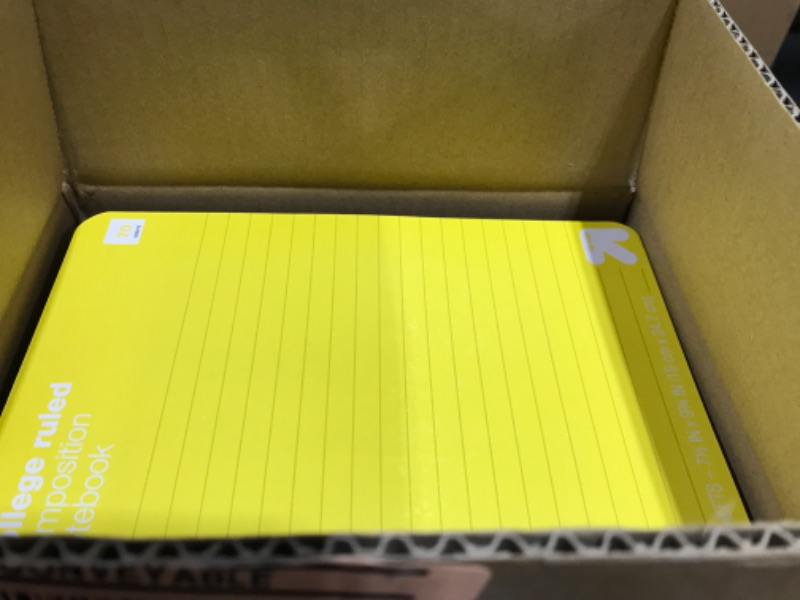 Photo 1 of College Ruled Yellow Hard Cover Composition Notebook - up & up
qty of 24