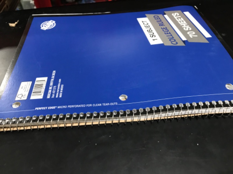 Photo 2 of basic Notebook, 1-Subject, College Ruled Paper, 70 Sheets, Color May Vary, 1/Notebook ( Blue )