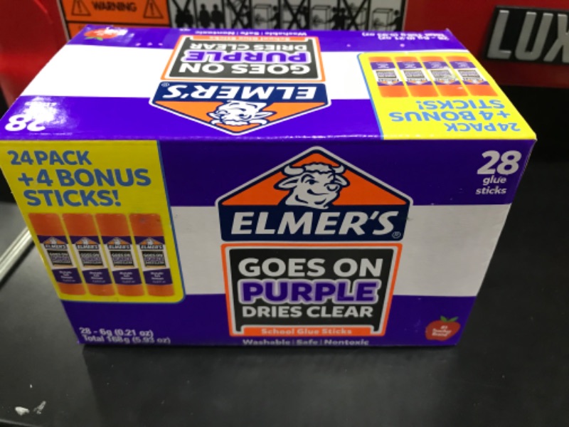 Photo 2 of Elmer S 28pk Washable School Glue Sticks - Disappearing Purple
