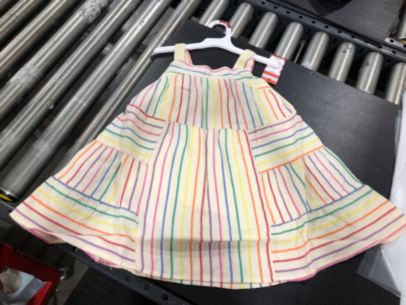 Photo 2 of  Cat & Jack New Girl's Size L Popover Lined Sundress Summer Striped Dress
