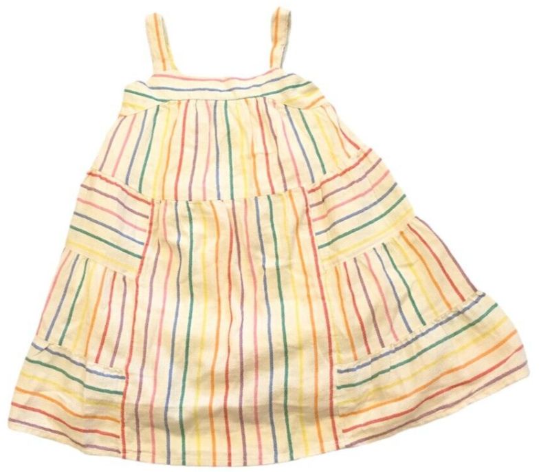 Photo 1 of 2 of the Cat & Jack New Girl's Size S Popover Lined Sundress Summer Striped Dress
