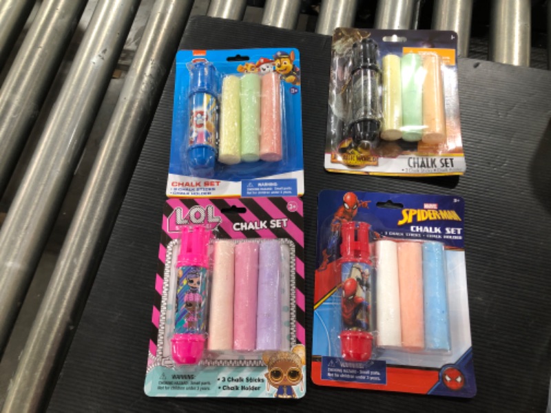 Photo 1 of 2 PACK OF THE Chalk Set different characters 8 IN TOTAL 

